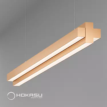 Brick Linear Lamp: Innovative Lighting Solution 3D model image 1 