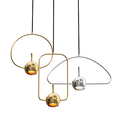 Stylish Nadise Pendant Light 3D model image 1 