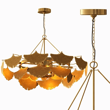 Glamour Glow Chandelier 3D model image 1 