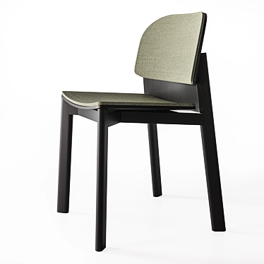 Belted Wood Accent Chair 3D model image 1 