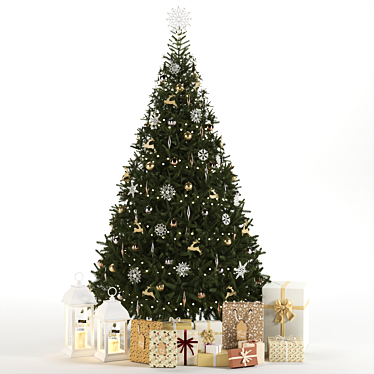 Festive Holiday Decoration Set 3D model image 1 