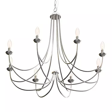 Elegant Norberto 8-Light Chandelier 3D model image 1 