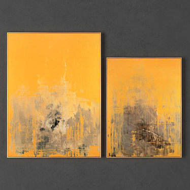Dual Frame Set: 1000x750mm & 800x600mm with High-Resolution Textures 3D model image 1 