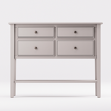 Grey Camille Chest of Drawers: Elegant Storage Solution 3D model image 1 