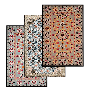 Luxury Rug Collection Set - Premium Quality Textures 3D model image 1 