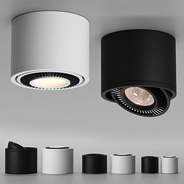 Sleek LED Ceiling Light Fixture 3D model image 1 