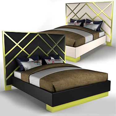 ComfyCo Vector Bed - Sleek Contemporary Design 3D model image 1 
