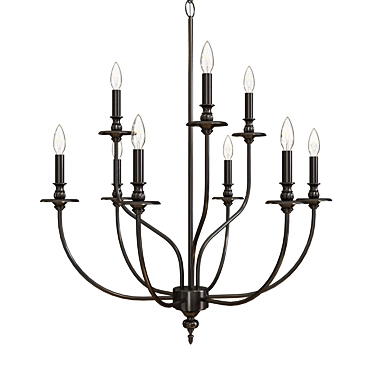 Elegant Hart Chandelier: Modern Lighting Masterpiece 3D model image 1 