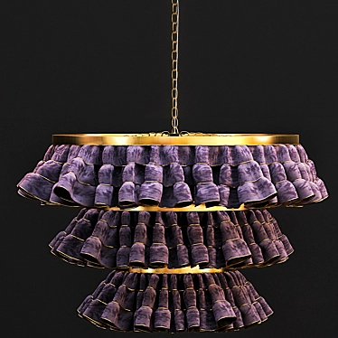 Vintage Crystal Chandelier - Elegant Lighting Fixture 3D model image 1 