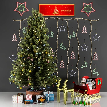 Christmas Decor Set 3D model image 1 