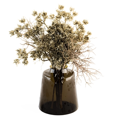 Rustic Charm: Dried Branch Vase 3D model image 1 