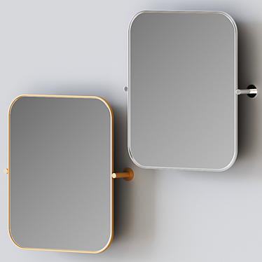 Adjustable Pivot Wall Mirror 3D model image 1 