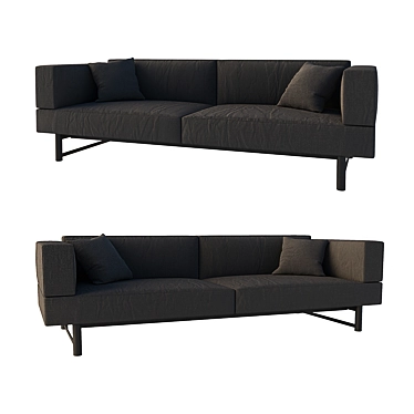 Modern 3-Seater Sofa - Stylish and Spacious 3D model image 1 