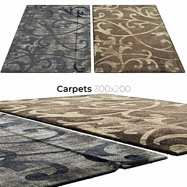 Stylish Interior Carpets 3D model image 1 