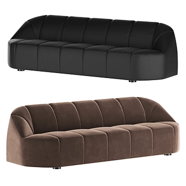 Cloud Sofa: Luxurious Comfort in Velvet 3D model image 1 