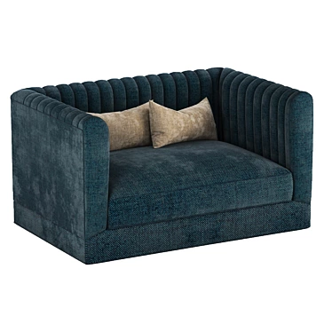 Elegant Fabric Sofa 3D model image 1 