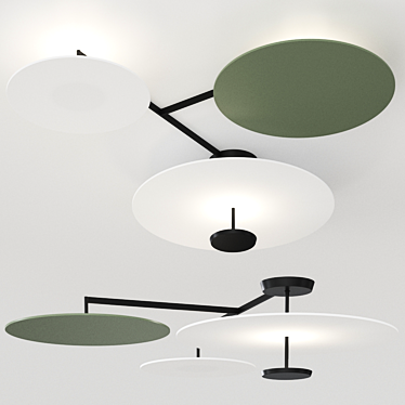 Flat 5922 LED Ceiling Lamp 3D model image 1 