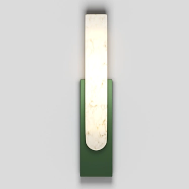 Mirca Grin 44.1050: Modern Green Metal Wall Light 3D model image 1 