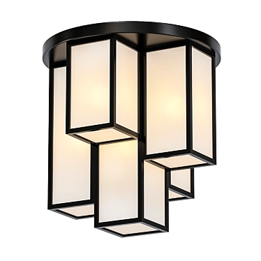 Elegant Axel Bronze Ceiling Lamp 3D model image 1 