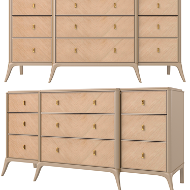 Etoile Dresser: Elegant and Versatile Storage 3D model image 1 