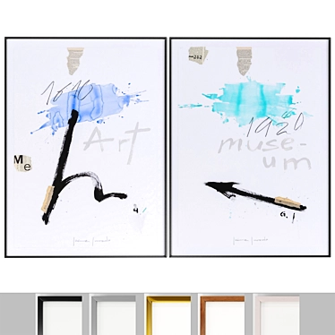 Modern Art Frames Collection 3D model image 1 