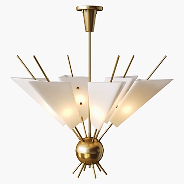 Elegant Cooper Chandelier - Hudson Valley 3D model image 1 