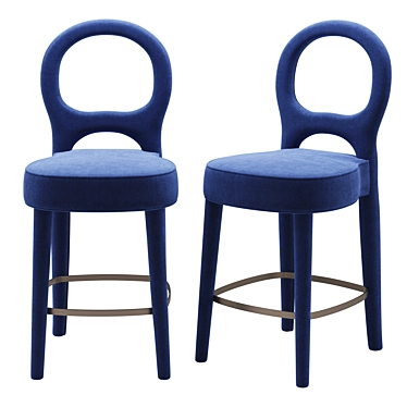 Elegant Bilou Barstool: Classic Comfort 3D model image 1 