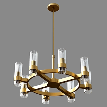 Elegant Geneva Chandelier 3D model image 1 