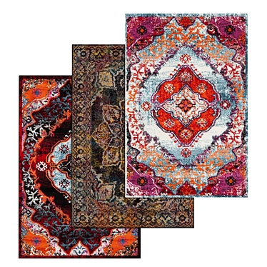 Luxury Rug Set for Stunning Interiors 3D model image 1 