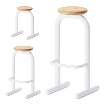 Sir Burly High Stool: Sturdy Elegance for Any Space 3D model image 1 