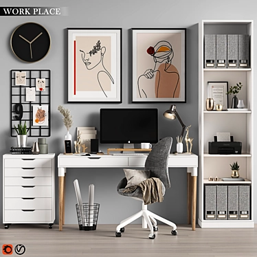 IKEA 2015 Workstation 3D model image 1 