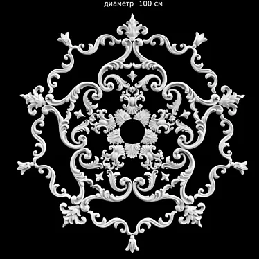 Plaster stucco molding Aurora - type-setting rosette No. 1 (diameter 100 cm)