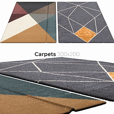 Stylish Interior Carpets 3D model image 1 