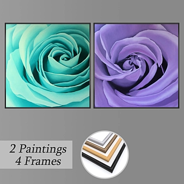 Versatile Set of Wall Paintings: No 2937 3D model image 1 