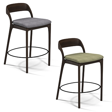 Neva Bar Stool: Stylish and Durable 3D model image 1 