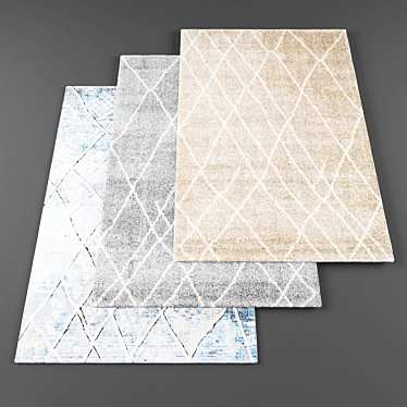 Modern Rugs Collection: 9 Pieces 3D model image 1 