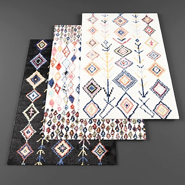 Contemporary Rugs Set 3D model image 1 