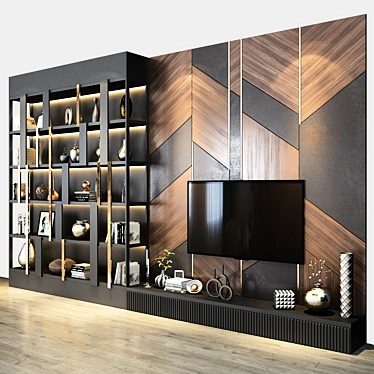 Sleek TV Shelf: Studia 54 Design 3D model image 1 