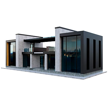 Modern Constructivist Style House 3D model image 1 