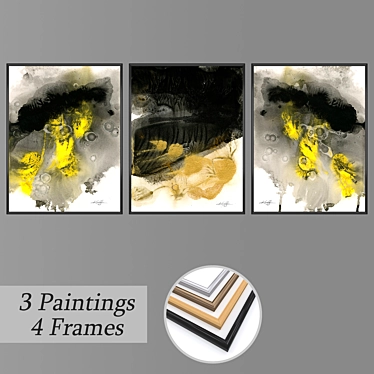 Modern Wall Art Set 2943 3D model image 1 