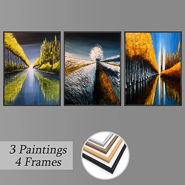 Elegant Wall Art Set - No 2945 3D model image 1 