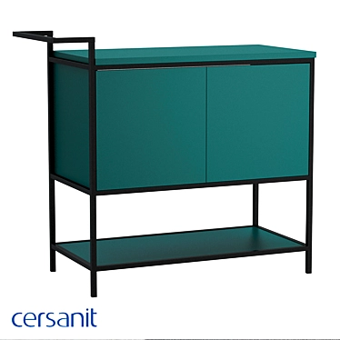 Title: Botanique 100 CREA 50 Green Sink Cabinet 3D model image 1 