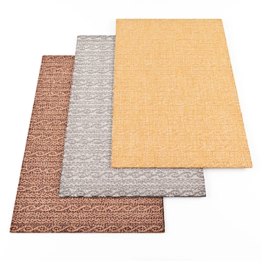 3-Piece Random Rug Set | Direct Texture Link 3D model image 1 