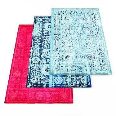 Modern Rugs Set: 3-Piece Collection 3D model image 1 