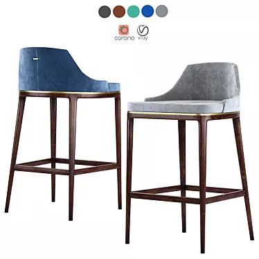  Modern Aster Mindel Bar Stool 3D model image 1 