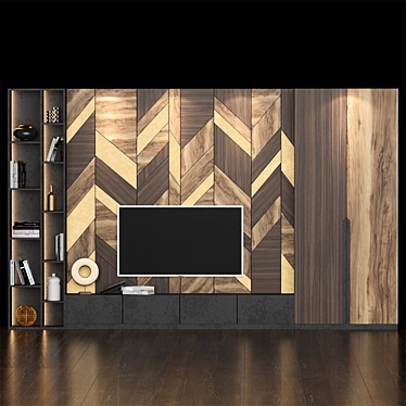 Sleek TV Stand 025: Stylish and Functional 3D model image 1 