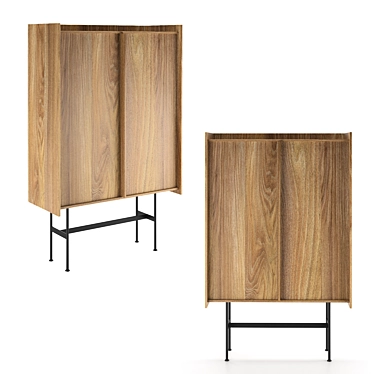 Modern Viruna Wardrobe 3D model image 1 