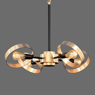 Chic Halo Ceiling Light Fixture 3D model image 1 