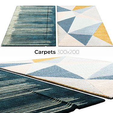 Stylish Interior Carpets 3D model image 1 