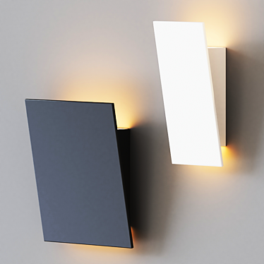 Modern Angled Wall Sconce 3D model image 1 